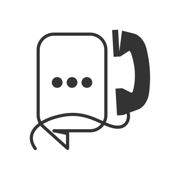 Telefon Sohbet Logosu Şablonu Simge Llüstrasyon Markası Kimliği Zole Düz — Stok Vektör