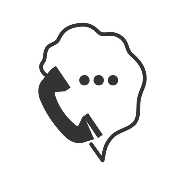 Phone Chat Logo Template Icon Illustration Brand Identity Isolated Flat — Stockvector