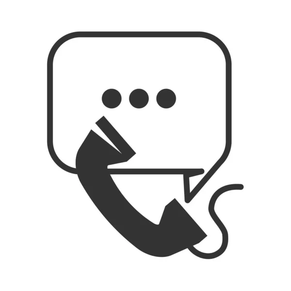 Telefon Chatt Logotyp Mall Ikon Illustration Varumärke Identity Isolerad Och — Stock vektor