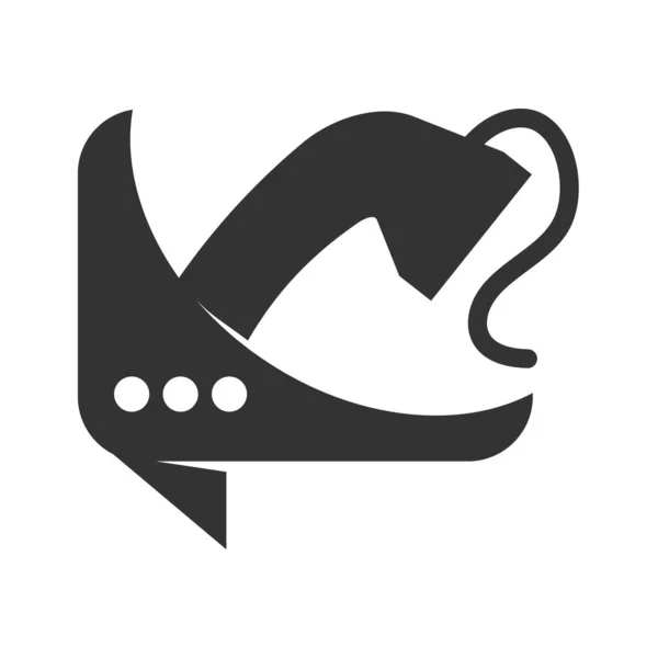 Phone Chat Logo Template Icon Illustration Brand Identity Isolated Flat — стоковый вектор