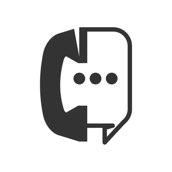 Телефонний Чат Шаблон Логотипу Ілюстрація Фірмовий Стиль Ізольовані Плоскі Ілюстрації — стоковий вектор