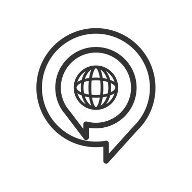 world talk forum logo template Icon Illustration Brand Identity.Isolated and flat illustration. Vector graphic