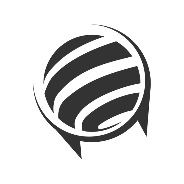 World Talk Forum Logosu Icon Illustration Brand Kimliği Zole Düz — Stok Vektör