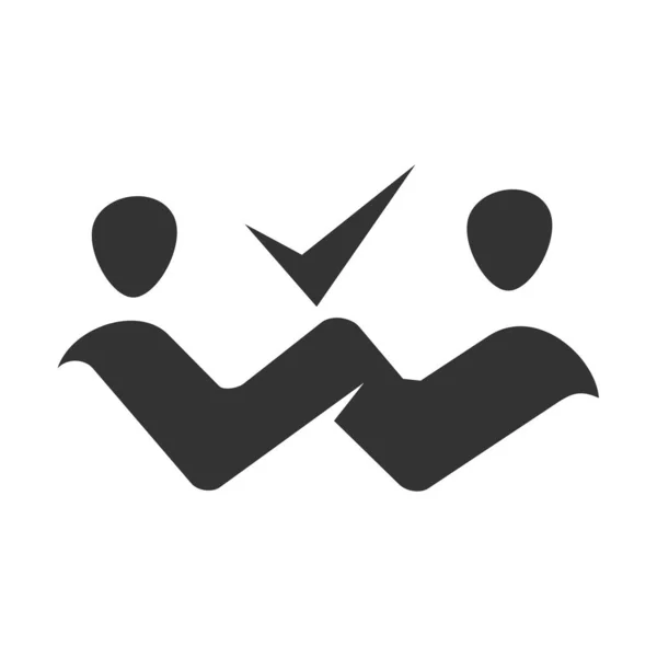 Deal People Logo Template Icon Illustration Brand Identity Elszigetelt Lapos — Stock Vector