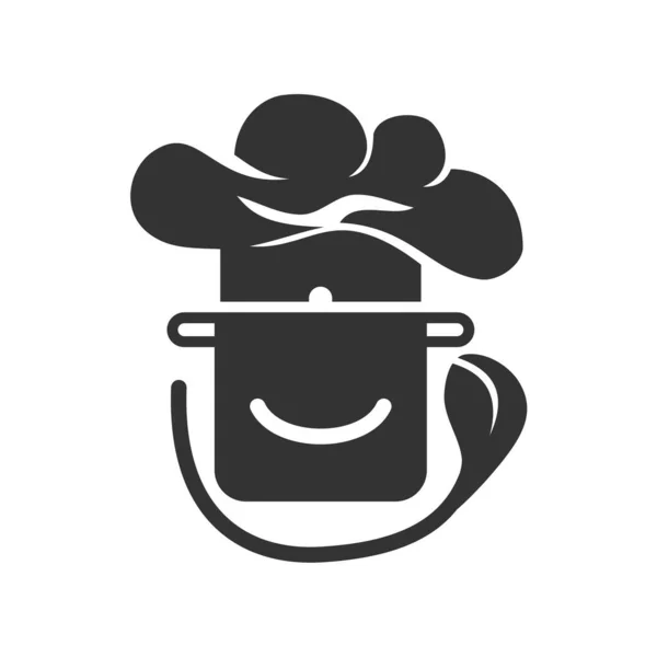 Plantilla Logo Chef Icono Ilustración Marca Identity Ilustración Aislada Plana — Archivo Imágenes Vectoriales
