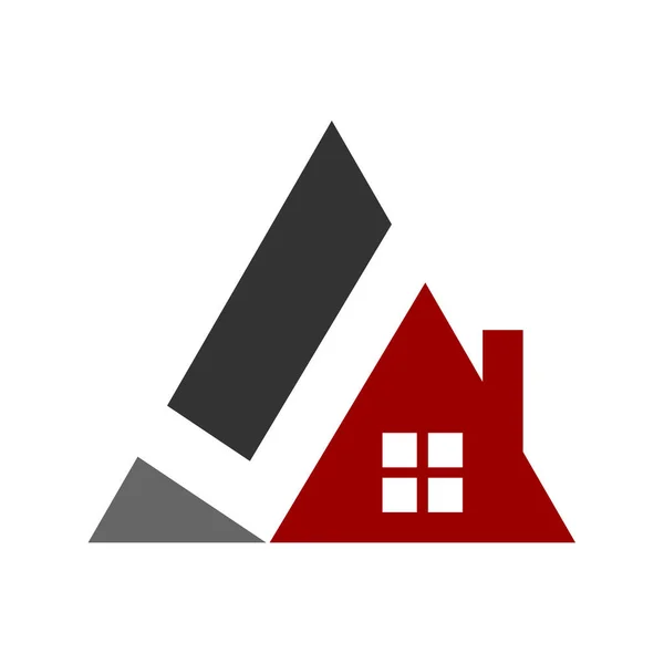 Soluzione Immobiliare Logo Template Icon Illustration Brand Identity Illustrazione Isolata — Vettoriale Stock