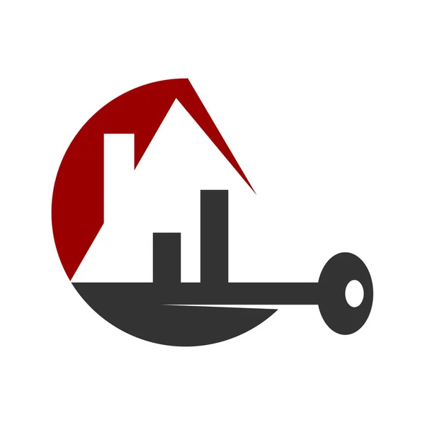 Soluzione Immobiliare Logo Template Icon Illustration Brand Identity Illustrazione Isolata — Vettoriale Stock
