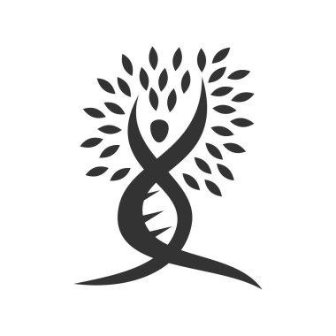 People Tree Vector Logo Şablonu Simge İllüstrasyon Kimliği Şablonu. İzole ve düz çizim. grafik