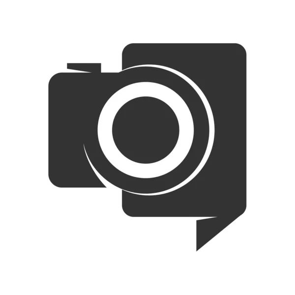 Fotografie Logo Sjabloon Icon Illustratie Merk Identiteit Geïsoleerde Platte Illustratie — Stockvector