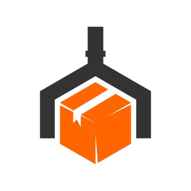 Lojistik logo şablonu Simge İllüstrasyon Markası Kimliği. İzole ve düz çizim. Vektör grafiği