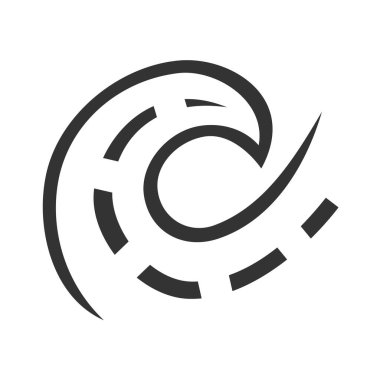 Işınlama logosu simge resimli marka kimliği. İzole ve düz çizim. Vektör grafiği