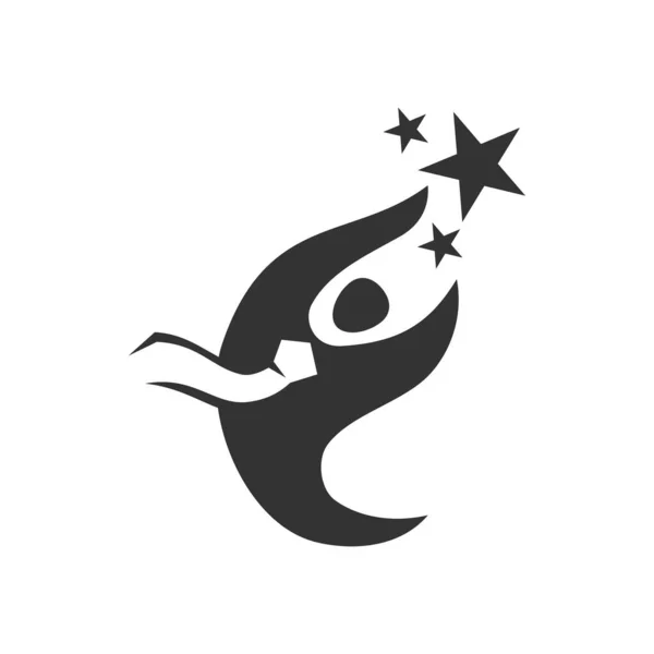 Бізнесмени Шаблоном Логотипу Зірки Ілюстрація Бренду Ідентифікація Бренду Ізольовані Плоскі — стоковий вектор
