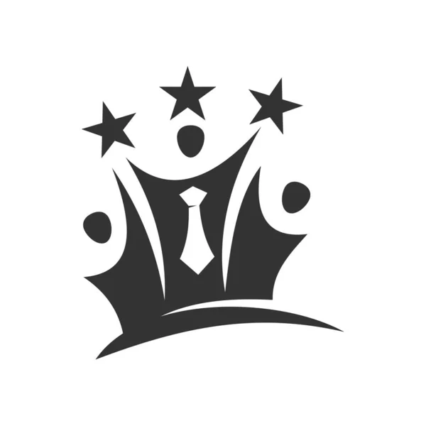 Business People Star Logo Template Icon Illustration Brand Identity Izolovaná — Stockový vektor
