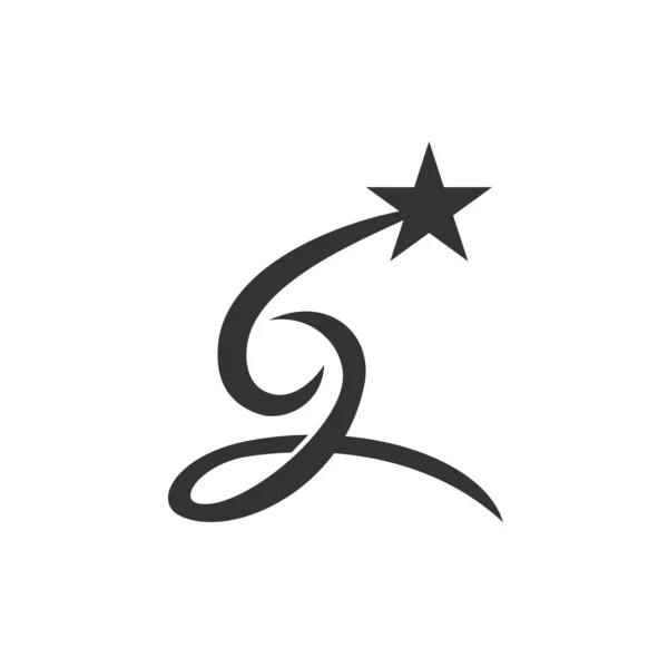 Ledare Med Stjärna Logotyp Mall Ikon Illustration Varumärke Identitet Isolerad — Stock vektor