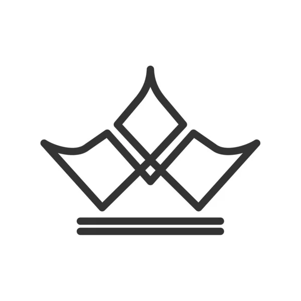 Λογότυπο Στέμμα Πρότυπο Εικονίδιο Εικονογράφηση Μάρκα Ταυτότητα Μεμονωμένη Και Επίπεδη — Διανυσματικό Αρχείο
