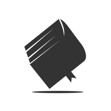 Kitap logosu Icon Illustration Brand Kimliği. İzole ve düz çizim. Vektör grafiği