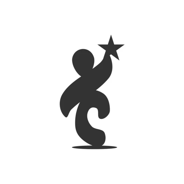 Mencapai Logo Mimpi Template Icon Illustration Brand Identity Ilustrasi Yang - Stok Vektor