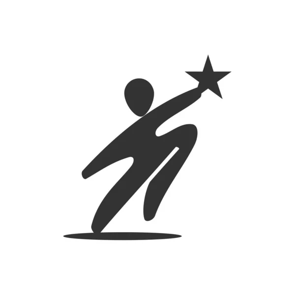 Досягти Логотипу Мрії Шаблон Ілюстрація Іконок Фірмовий Стиль Ізольовані Плоскі — стоковий вектор