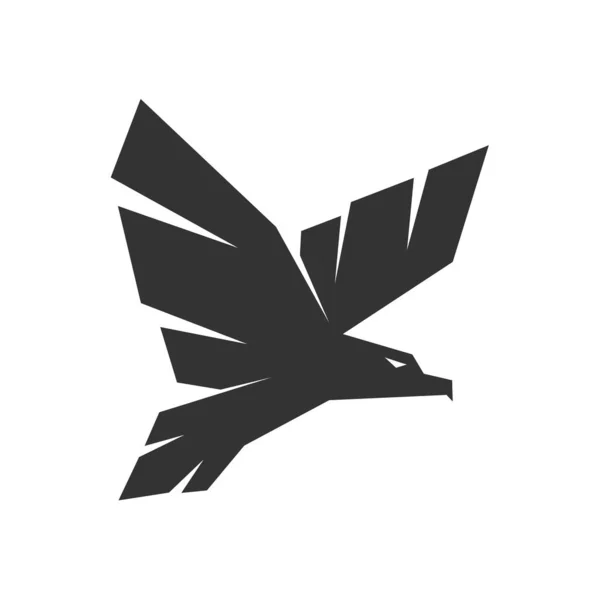 Modèle Logo Aigle Icône Illustration Identité Marque Illustration Isolée Plate — Image vectorielle
