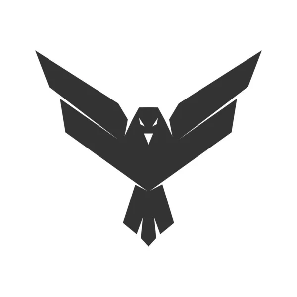 Eagle Logo Sjabloon Ikoon Illustratie Merk Identiteit Geïsoleerde Platte Illustratie — Stockvector