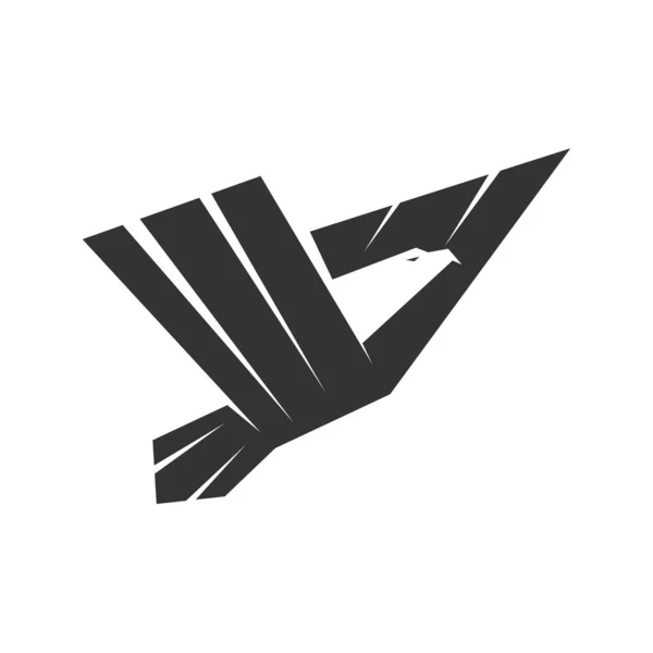 Modèle Logo Aigle Icône Illustration Identité Marque Illustration Isolée Plate — Image vectorielle
