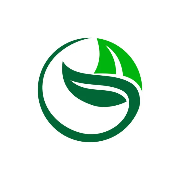 Vegan Logo Template Icon Illustration Brand Identity Isolated Flat Illustration — Stock Vector