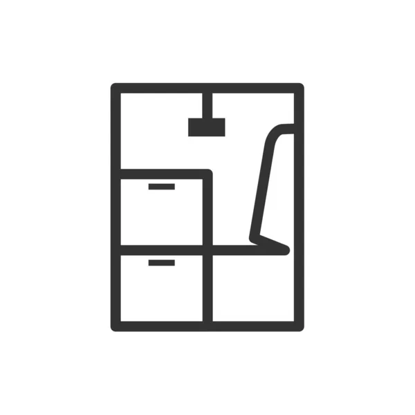 Modelo Logotipo Interior Icon Ilustração Identidade Marca Isolado Ilustração Plana —  Vetores de Stock