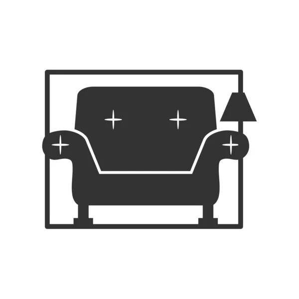 Plantilla Logotipo Interior Icono Ilustración Identidad Marca Ilustración Aislada Plana — Vector de stock