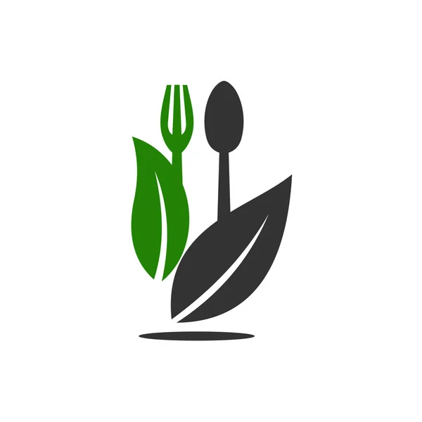 Modèle Logo Alimentaire Biologique Icône Illustration Identité Marque Illustration Isolée — Image vectorielle
