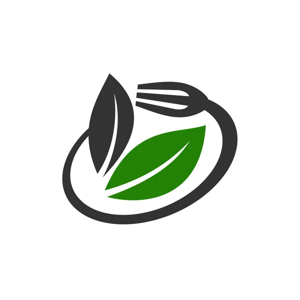 Plantilla Logotipo Alimentos Orgánicos Icono Ilustración Identidad Marca Ilustración Aislada — Vector de stock