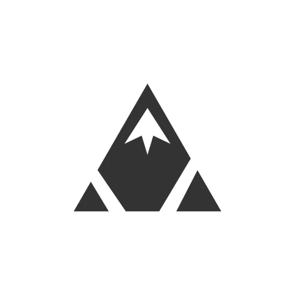 Modelo Logotipo Montanha Aventura Livre Icon Ilustração Identidade Marca Isolado — Vetor de Stock