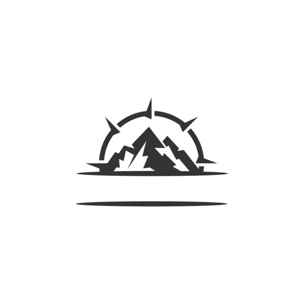 Υπαίθρια Περιπέτεια Βουνό Πρότυπο Λογότυπο Εικονίδιο Εικονογράφηση Brand Identity Μεμονωμένη — Διανυσματικό Αρχείο
