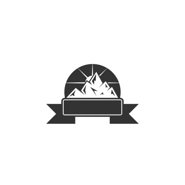 Modèle Logo Montagne Aventure Plein Air Icône Illustration Identité Marque — Image vectorielle