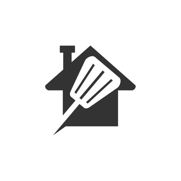Modelo Logotipo Cozinha Casa Icon Ilustração Identidade Marca Isolado Ilustração — Vetor de Stock