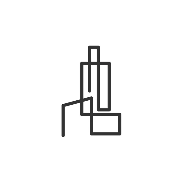 Modèle Logo Appartement Icône Illustration Identité Marque Illustration Isolée Plate — Image vectorielle
