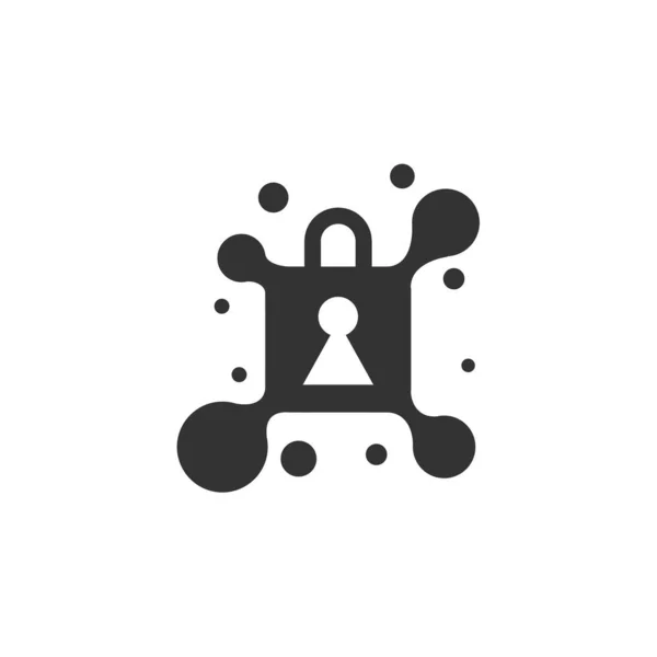 Plantilla Logotipo Seguridad Icono Ilustración Identidad Marca Ilustración Aislada Plana — Archivo Imágenes Vectoriales