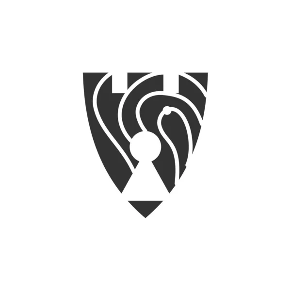 Шаблон Логотипу Безпеки Ілюстрація Іконок Фірмовий Стиль Ізольовані Плоскі Ілюстрації — стоковий вектор