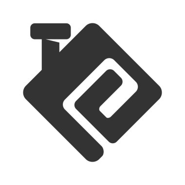 Emlak logosu şablonu. Simge Tanımlama Markası Kimliği. İzole ve düz çizim. Vektör grafiği