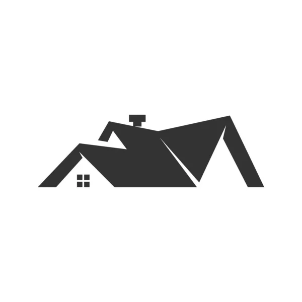 Modèle Logo Immobilier Icône Illustration Identité Marque Illustration Isolée Plate — Image vectorielle