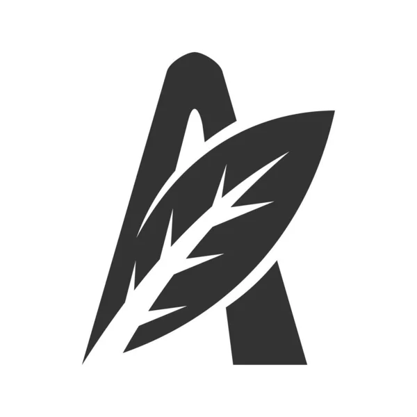 Modelo Logotipo Folha Icon Ilustração Identidade Marca Isolado Ilustração Plana —  Vetores de Stock
