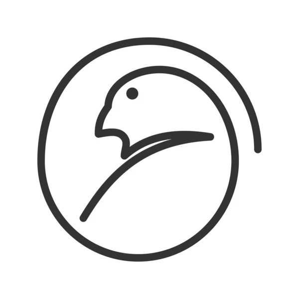 Plantilla Logo Pájaro Icono Ilustración Identidad Marca Ilustración Aislada Plana — Archivo Imágenes Vectoriales