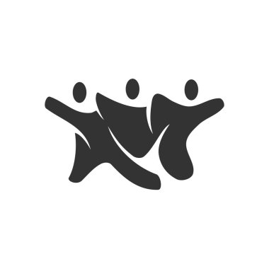 Spor logosu şablonu. Simge Tanımlama Markası Kimliği. İzole ve düz çizim. Vektör grafiği