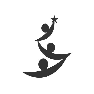 Spor logosu şablonu. Simge Tanımlama Markası Kimliği. İzole ve düz çizim. Vektör grafiği