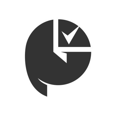 danışman logo şablonu. Simge Tanımlama Markası Kimliği. İzole ve düz çizim. Vektör grafiği