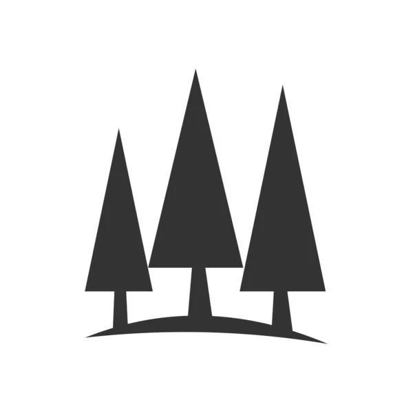 Modèle Logo Arbre Icône Illustration Identité Marque Illustration Isolée Plate — Image vectorielle