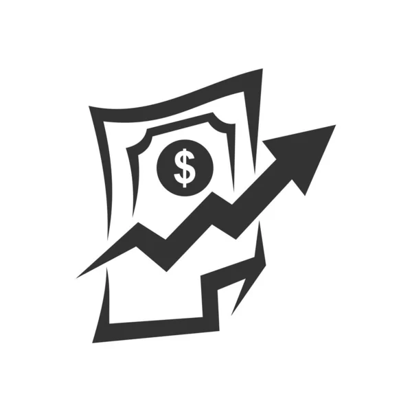 Modello Logo Denaro Finanziario Icona Illustrazione Brand Identity Illustrazione Isolata — Vettoriale Stock