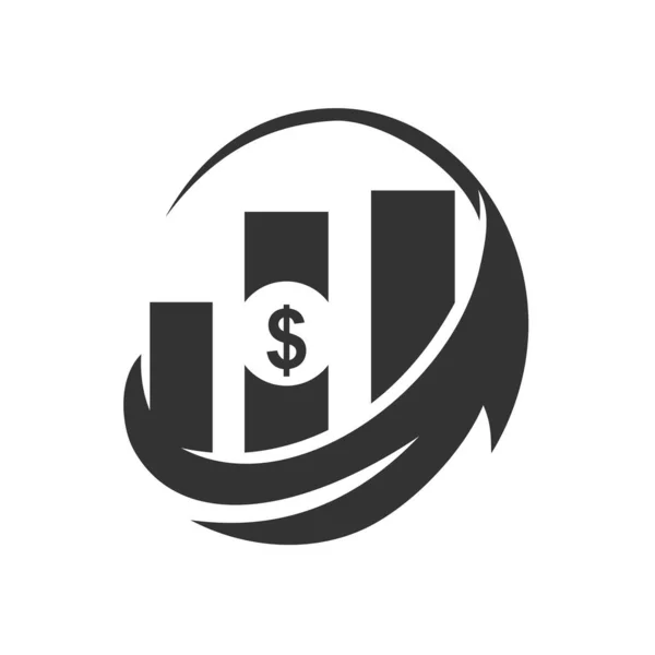 Wzór Logo Pieniądza Finansowego Ikona Ilustracja Tożsamość Marki Odizolowana Płaska — Wektor stockowy