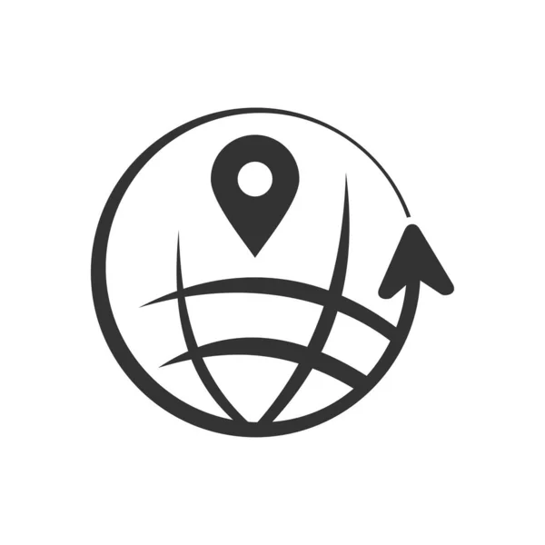 Plantilla Logotipo Viaje Icono Ilustración Identidad Marca Ilustración Aislada Plana — Vector de stock