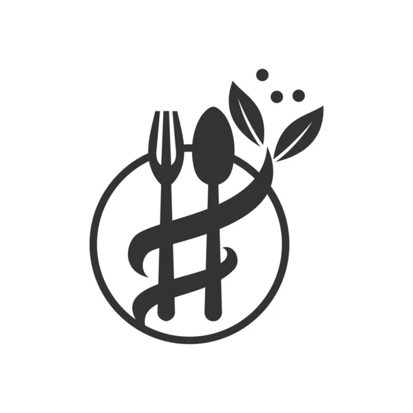 Plantilla Logotipo Alimentos Icono Ilustración Identidad Marca Ilustración Aislada Plana — Vector de stock