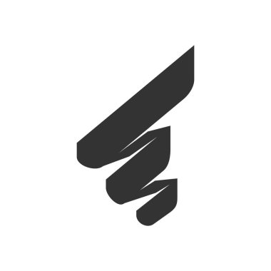 Kanat logosu şablonu. Simge Tanımlama Markası Kimliği. İzole ve düz çizim. Vektör grafiği